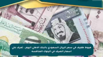 هبوط طفيف في سعر الريال السعودي بالبنك الأهلي اليوم.. تعرف على أسعار الصرف في البنوك المنافسة